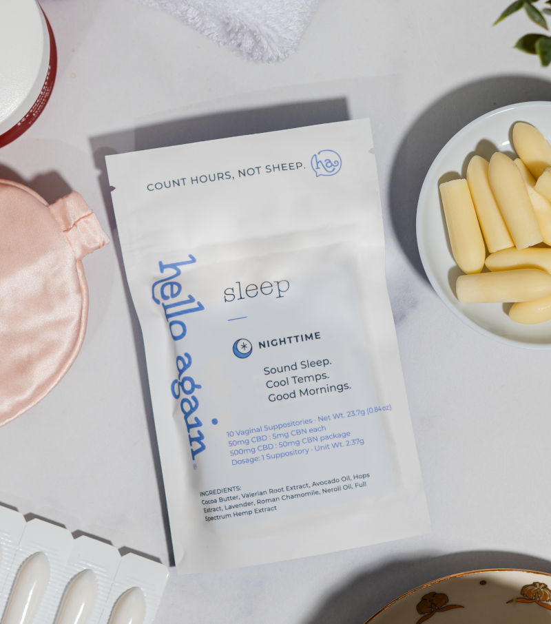 Hello Again Sleep Product Packaging